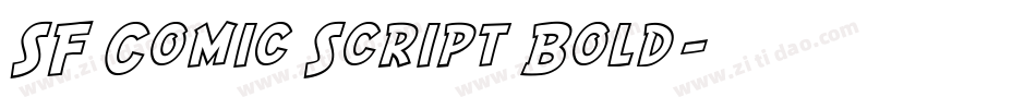 SF Comic Script Bold字体转换